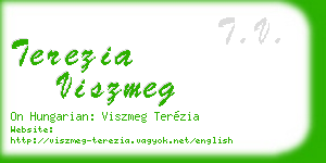 terezia viszmeg business card